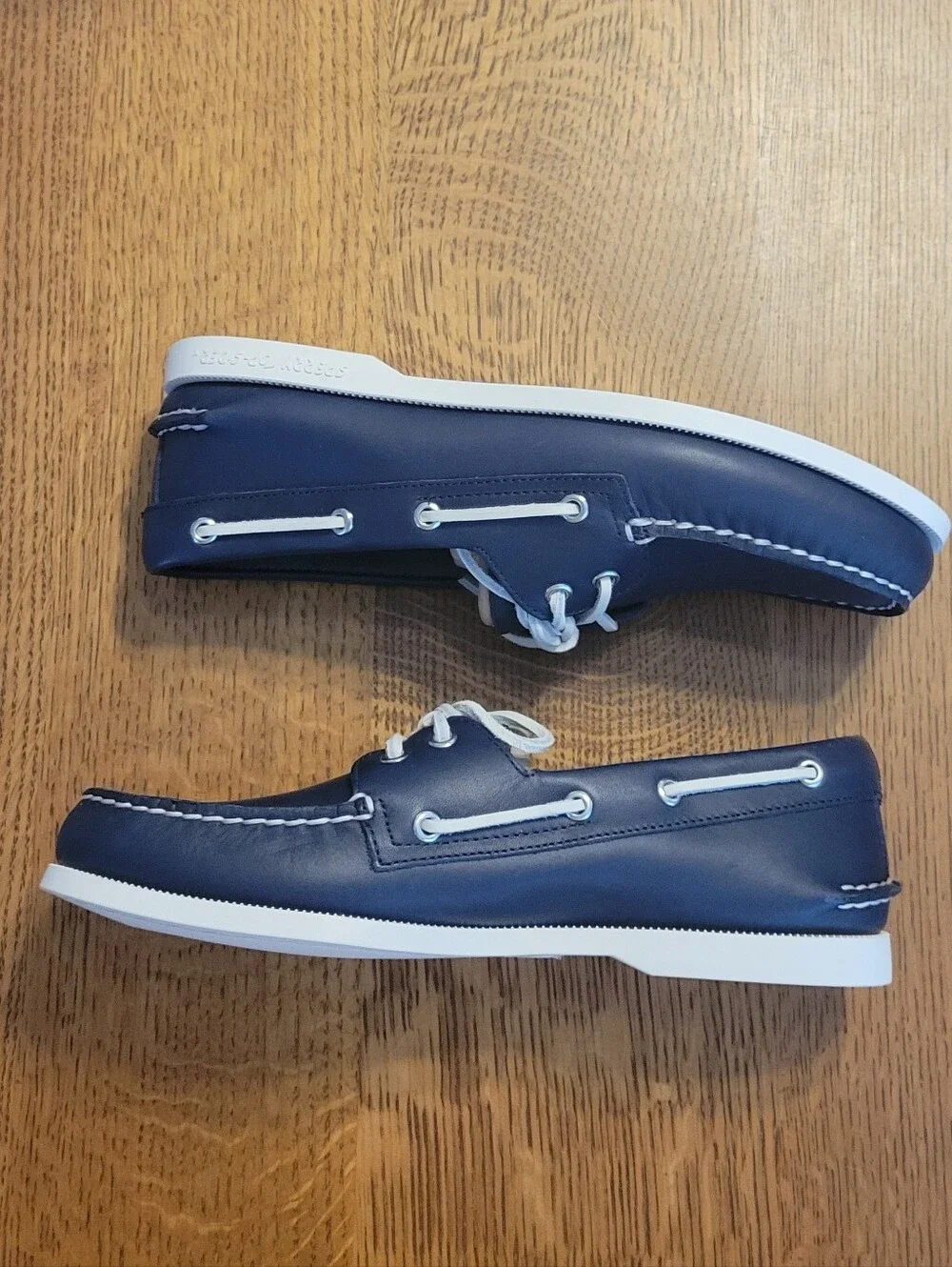Sperry x J. Crew Authentic Original Leather Boat Shoes - navy, white